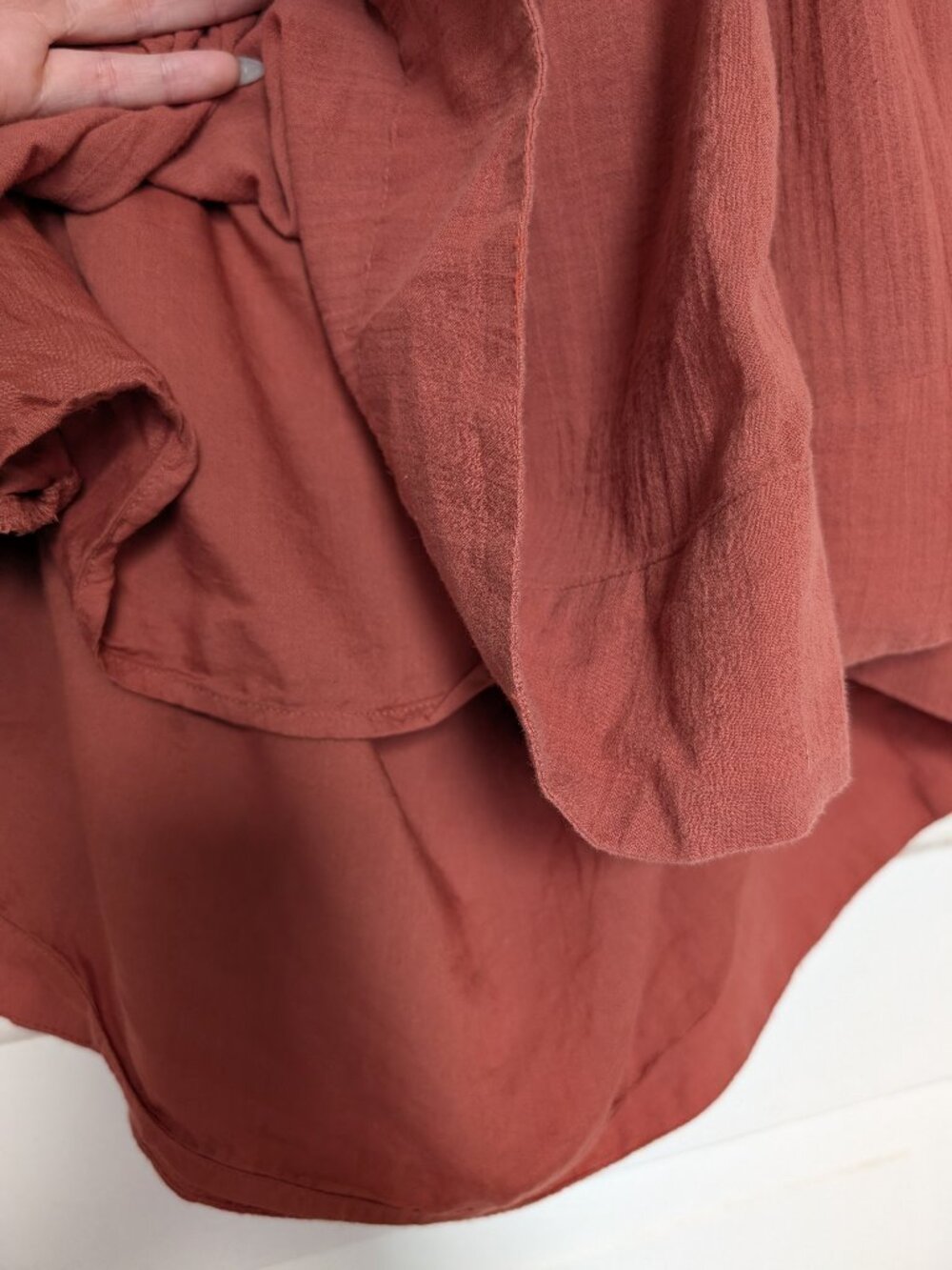 Free People Linen Baby Doll Dress Size Small *lined with pockets* - Picture 4 of 4